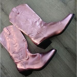 Ford Shiny Pink Heeled Boots